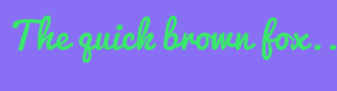 Image with Font Color 3BE76C and Background Color 886FF4